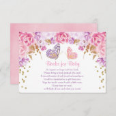 Einfügeoperationen für Rosa und Gold Butterfly Begleitkarte (Vorne/Hinten)