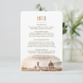 Einfügung zur Hochzeit INFO und Details Florenz It Einladung (Stehend Vorderseite)