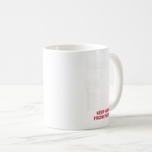 Einführung 100% länger Behalten von Menschen - Int Kaffeetasse (VorderseiteRechts)