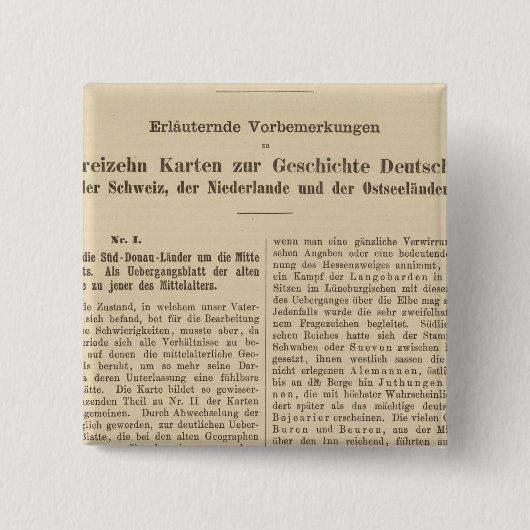 Einführung 1415 Tafel der Karte XII Button (Vorderseite)