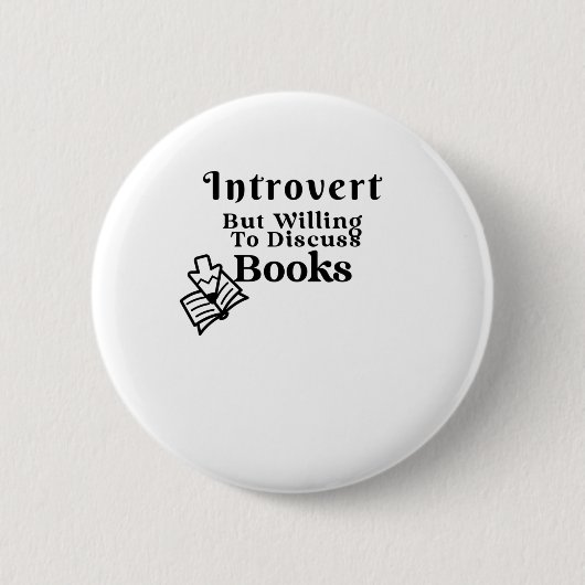 Einführung, aber Bereitschaft, Bücher zu diskutier Button (Vorderseite)