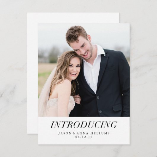 Einführung | Ankündigung einer Hochzeit im moderne (Vorne/Hinten)