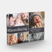 Einführung Baby Foto Collage Geburtshinweis (Links)