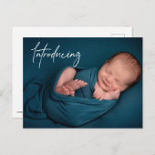 Einführung Baby Foto Custom Birth Ankündigung Postkarte (Vorne/Hinten)