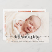 Einführung Baby - Geburtshilfekarte Ankündigung (Vorne/Hinten)