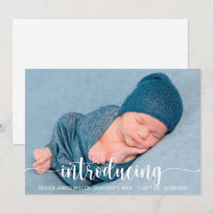 Einführung Baby - Geburtshilfekarte Ankündigung