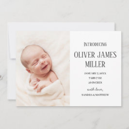 Einführung der Baby Birth Announcement Foto Card Ankündigung