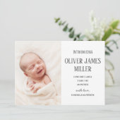 Einführung der Baby Birth Announcement Foto Collag Ankündigung (Stehend Vorderseite)