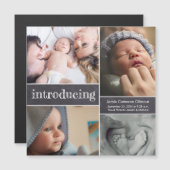 Einführung der Baby Chalkboard Buchstaben CustomFo Magneteinladung (Vorne/Hinten)