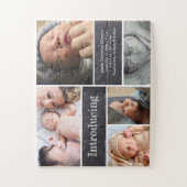 Einführung der Baby Foto Collage Geburtsankündigun Puzzle (Vertikal)