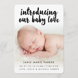 Einführung der Baby-Liebe Ankündigung von Script