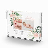 Einführung der blütenrosa Blumengeburt mit mehrere Fotoblock (Rechts)