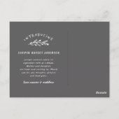 Einführung der Geburtsankündigung von Blumenkranke Postkarte (Rückseite)