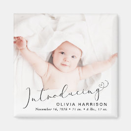 Einführung der Geburtsankündigung von Foto Magnet