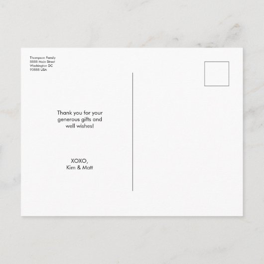 Einführung der Geburtsankündigung von Green Baby-F Ankündigungspostkarte (Rückseite)