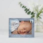 Einführung der neuen Baby-Ankündigung Postkarte (Stehend Vorderseite)