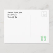 Einführung der neuen Baby Boy Ankündigung Postkart (Rückseite)