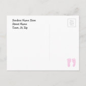 Einführung der neuen Baby Girl Ankündigung Postcar (Rückseite)