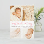 Einführung der neuen Baby Girl Foto Vorlage (Stehend Vorderseite)