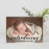 Einführung der neuen Baby Hearts Announcement Card Ankündigung (Stehend Vorderseite)