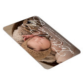 Einführung des Baby-Fotos Moderne Kalligraphie Magnet (Rechte Seite)