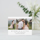 Einführung des Elopement-Fotos Postkarte (Stehend Vorderseite)