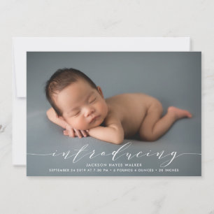 Einführung des Foto Overlay Birth Ankündigung