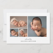 Einführung des Foto Overlay Birth Ankündigung (Rückseite)