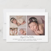 Einführung des Foto-Overlays Birth Ankündigung (Rückseite)