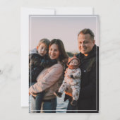 Einführung des Navy Script Foto Baby Ankündigung (Rückseite)