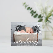 Einführung des neuen Baby Hearts Ankündigung Foto (Stehend Vorderseite)