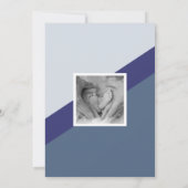 Einführung des Retro Blue Baby Boy Fotos Ankündigung (Rückseite)