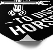 Einführung des Spaßes für Horsepower Quote Poster (Ecke)