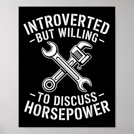 Einführung des Spaßes für Horsepower Quote Poster (Vorne)