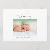 Einführung einer einfachen Frame-Foto-Geburtsankün Ankündigung (Vorderseite)