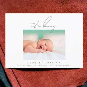 Einführung einer einfachen Frame-Foto-Geburtsankün Ankündigung