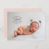 Einführung einer Geburtsankündigung für Zweigstell Postkarte (Vorne/Hinten)