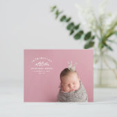 Einführung einer Geburtsankündigung für Zweigstell Postkarte (Stehend Vorderseite)