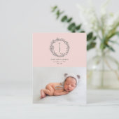 Einführung einer Geburtsankündigung für Zweigstell Postkarte (Stehend Vorderseite)