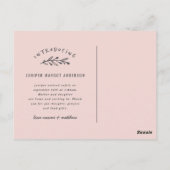 Einführung einer Geburtsankündigung für Zweigstell Postkarte (Rückseite)