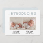 Einführung einer grafischen, modernen Zwillingsank Ankündigung (Vorne/Hinten)