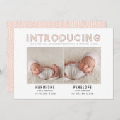 Einführung einer grafischen, modernen Zwillingsank Ankündigung (Vorne/Hinten)