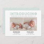 Einführung einer grafischen, modernen Zwillingsank Ankündigung (Vorne/Hinten)