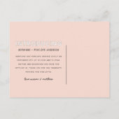 Einführung einer grafischen, modernen Zwillingsank Einladungspostkarte (Rückseite)