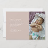 Einführung eines beigefarbenen, einfachen Zwei-Fot Ankündigung (Rückseite)