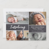 Einführung eines Handlettering-Skripts für Baby-Fo Ankündigung (Vorderseite)