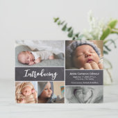 Einführung eines Handlettering-Skripts für Baby-Fo Ankündigung (Stehend Vorderseite)