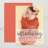 Einführung - Geburtsankündigung Ankündigung (Vorne/Hinten)