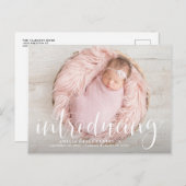 Einführung handgeschriebener Skriptüberlagerungen Ankündigungspostkarte (Vorne/Hinten)