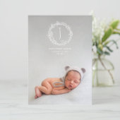 Einführung handgezeichneter Zweig-Foto-Geburt Ankündigung (Stehend Vorderseite)